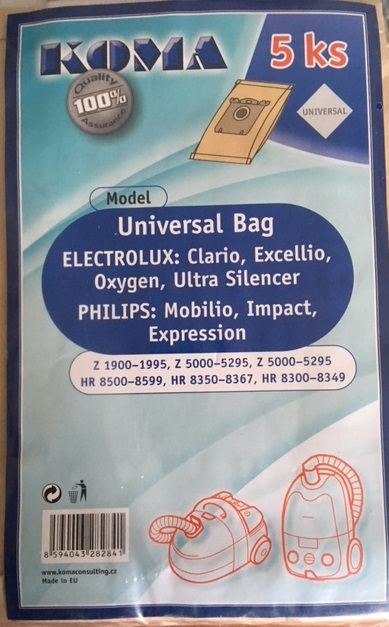 Vrecko Electrolux E-200 B Univerzálne papierovéS-bag, 5ks