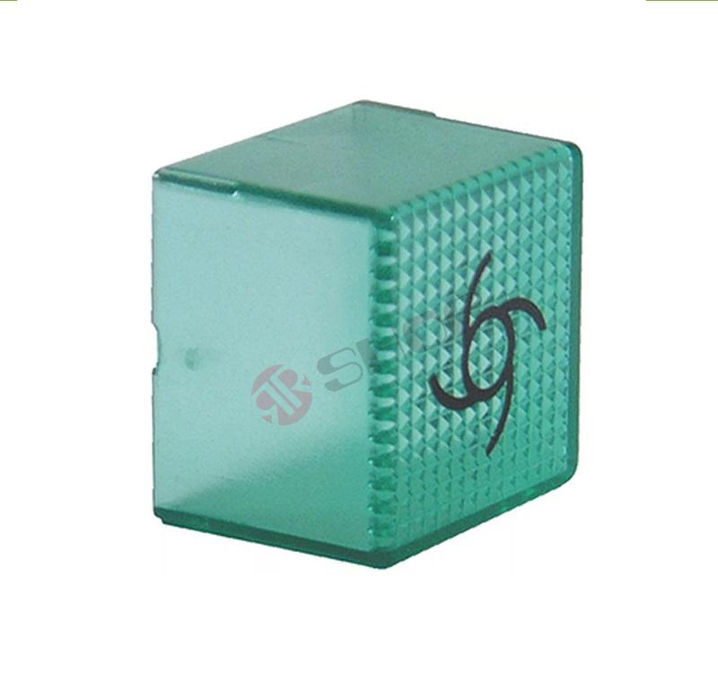 Krytka signalizačnej žiarovky zelená 23x23 mm cyklus